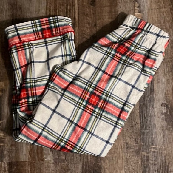 Wondershop Unisex Tartan  Red & White Plaid Kids Pajama pants bottoms  Size 6 - Picture 2 of 6